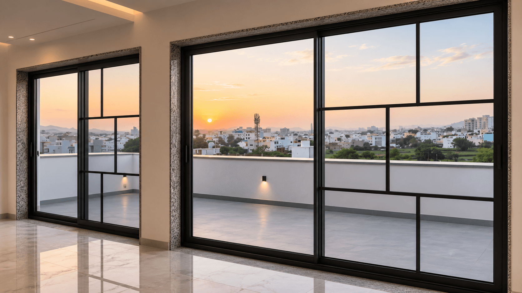 Arislim Series 27x80 aluminium sliding patio doors for luxury villas